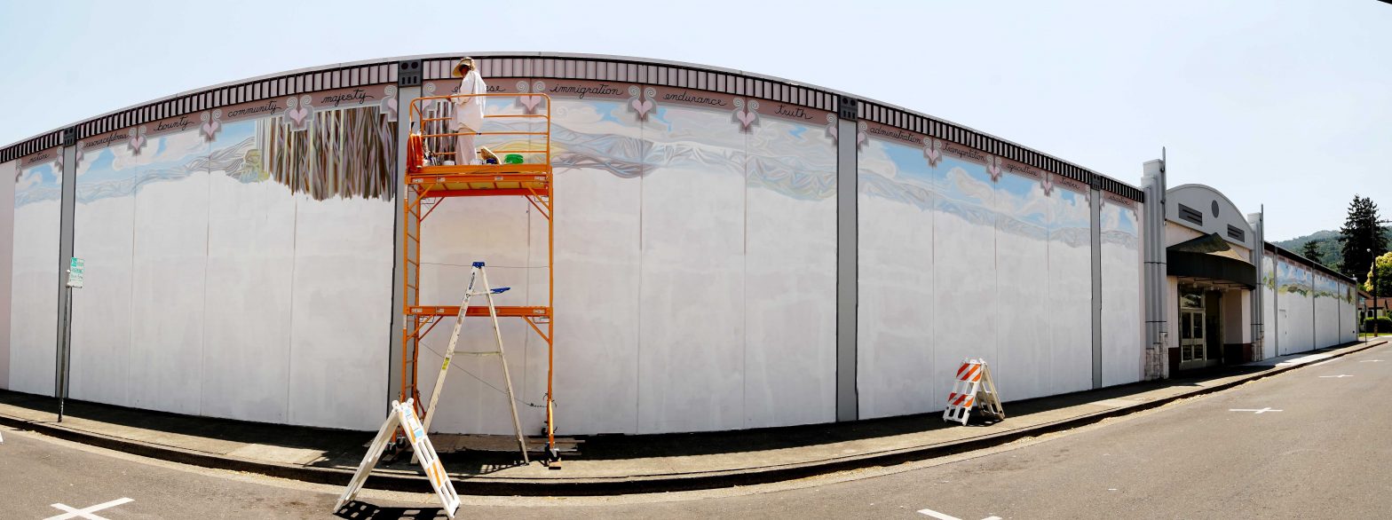 My monumental Mendocino Couny history mural takes shape! 